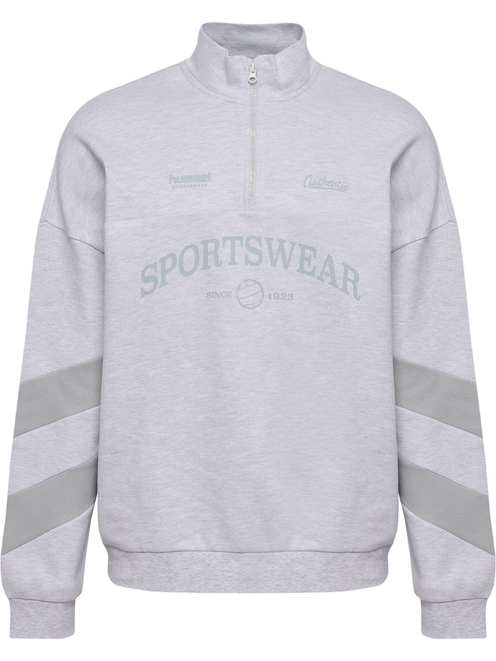 Hummel Hmloversized Halfzip Sw - light grey melange