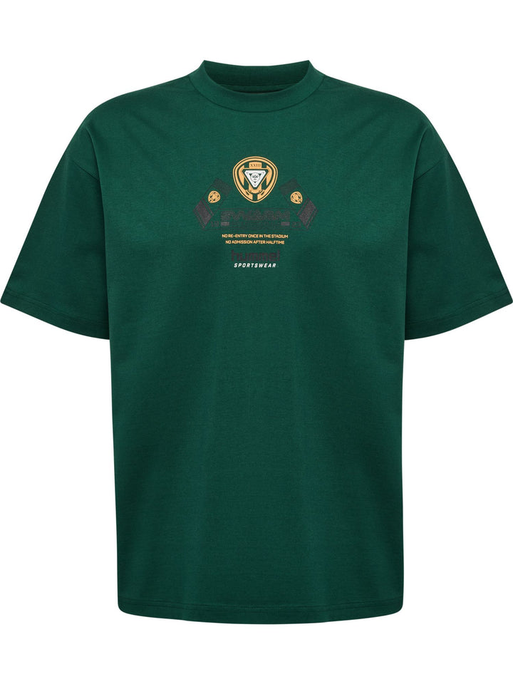 Hummel Hmlloose T-Shirt S/S Scarf - dark green