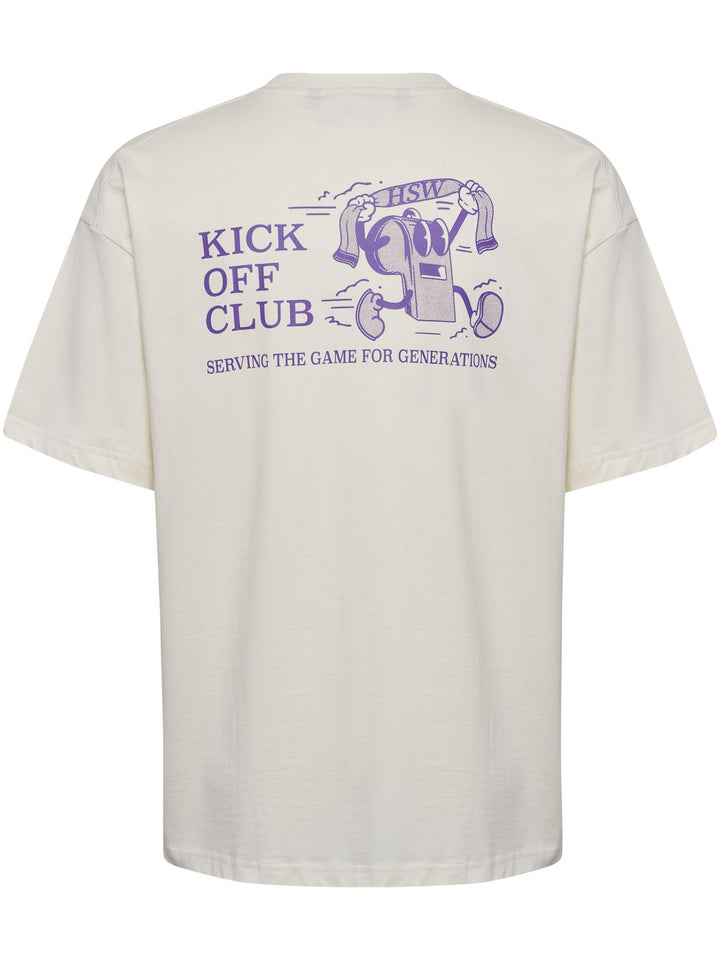 Hummel Hmlloose T-Shirt S/S Whistle - blanc de blanc/royal purple