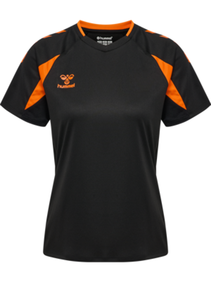 Hummel hmlCORE 2.0 JERSEY S/S WOMAN - BLACK/ORANGE TIGER