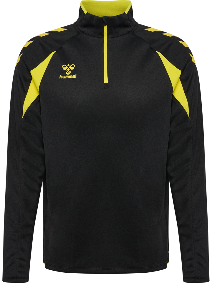 Hummel Hmlcore 2.0 Half Zip - black/blazing yellow