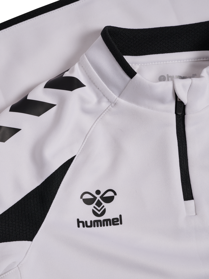 Hummel hmlCORE 2.0 HALF ZIP KIDS - WHITE/BLACK