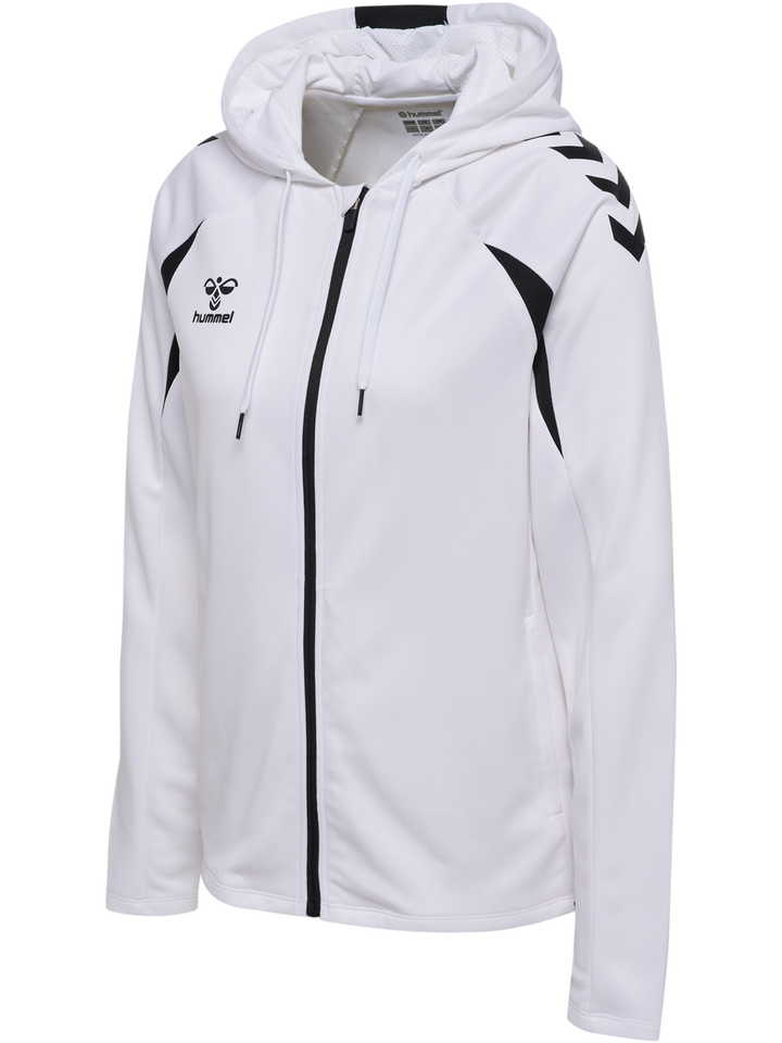 Hummel hmlCORE 2.0 ZIP HOODIE WOMAN - WHITE/BLACK