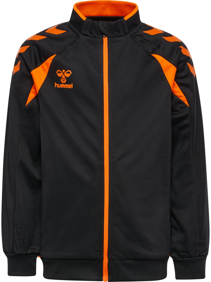 Hummel hmlCORE 2.0 TRACK ZIP JACKET KIDS - BLACK/ORANGE TIGER