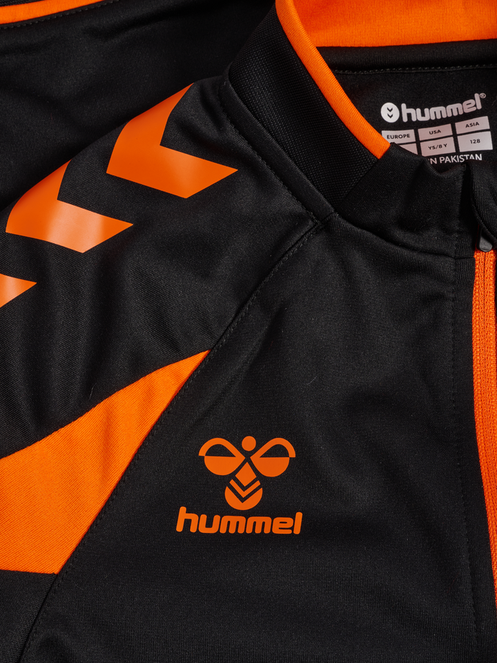 Hummel hmlCORE 2.0 TRACK ZIP JACKET KIDS - BLACK/ORANGE TIGER