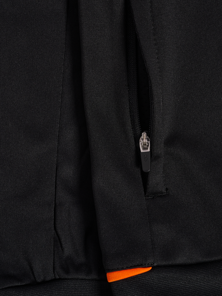 Hummel hmlCORE 2.0 TRACK ZIP JACKET KIDS - BLACK/ORANGE TIGER