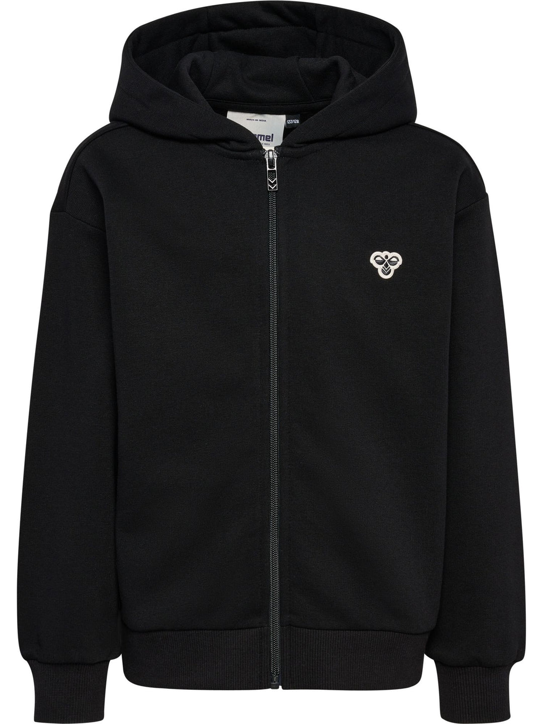 Hummel Hmljr Loose Zip Hoodie Bee - black