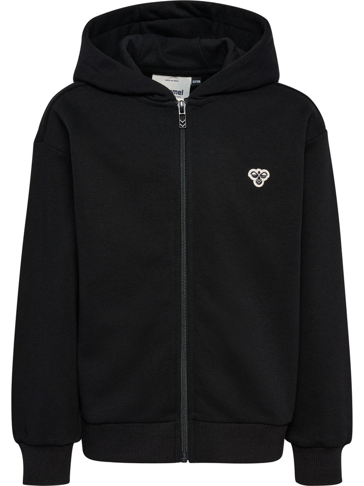 Hummel Hmljr Loose Zip Hoodie Bee - black