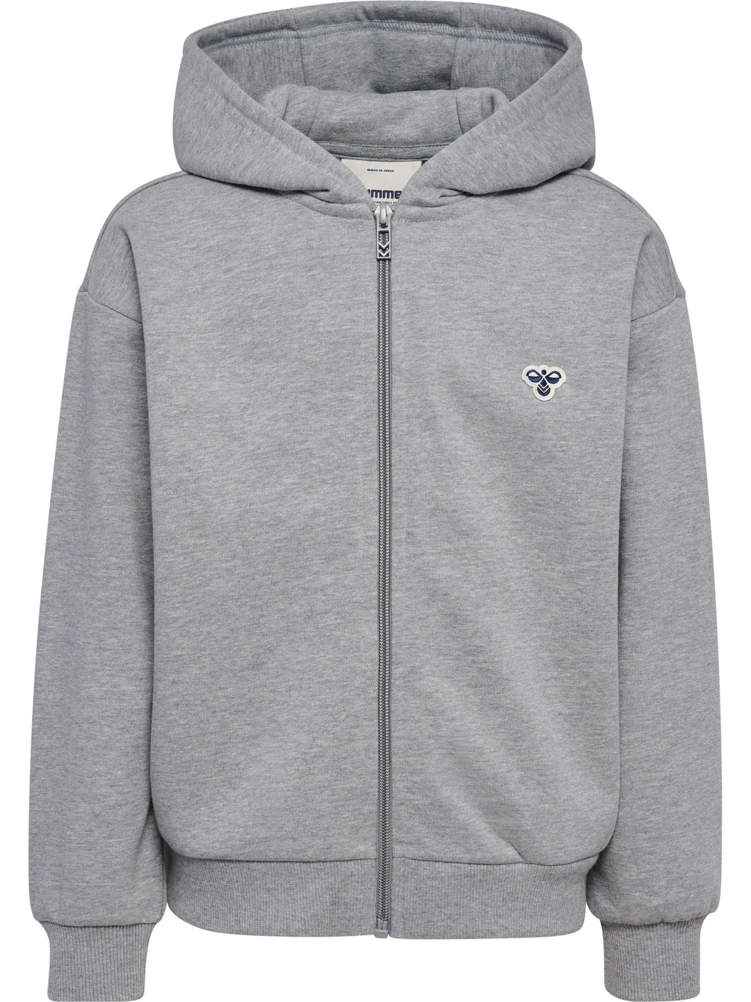 Hummel Hmljr Loose Zip Hoodie Bee - grey melange