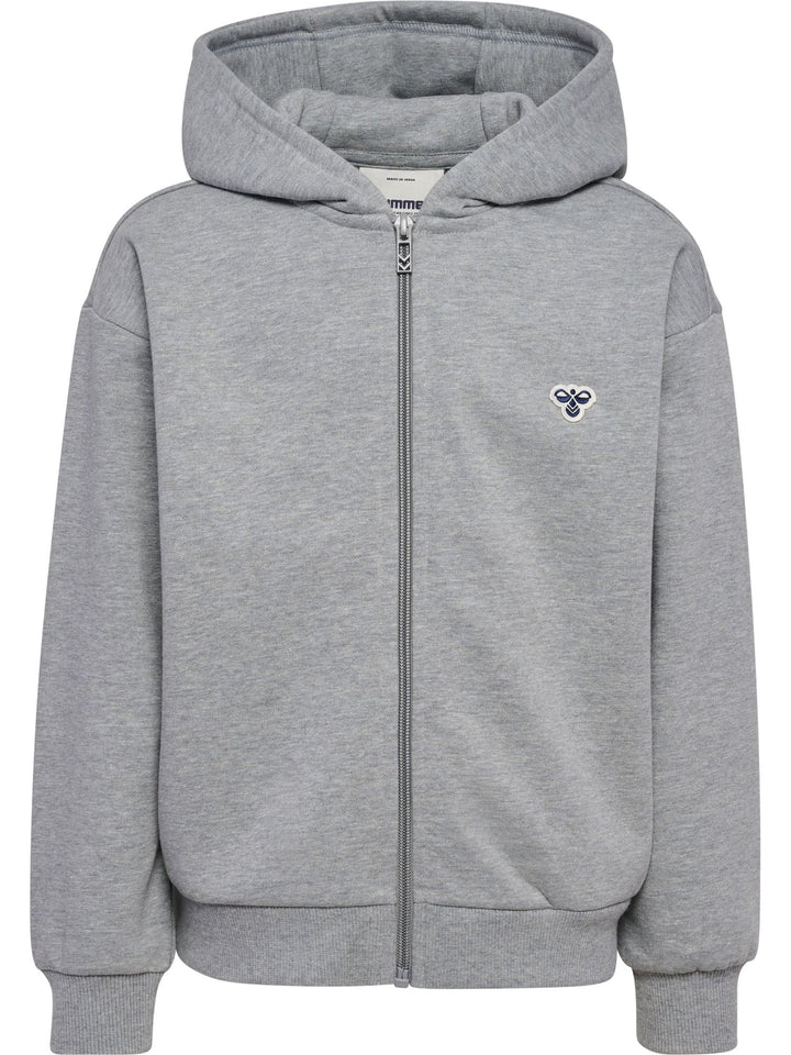 Hummel Hmljr Loose Zip Hoodie Bee - grey melange
