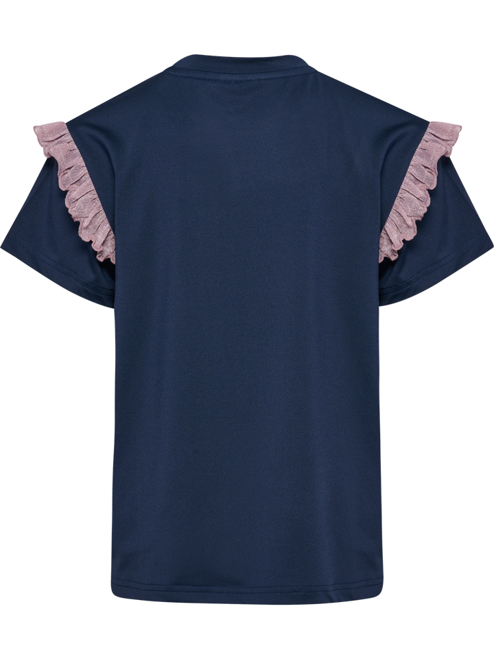 Hummel Hmljr Mix Glitter T-Shirt S/S - black iris