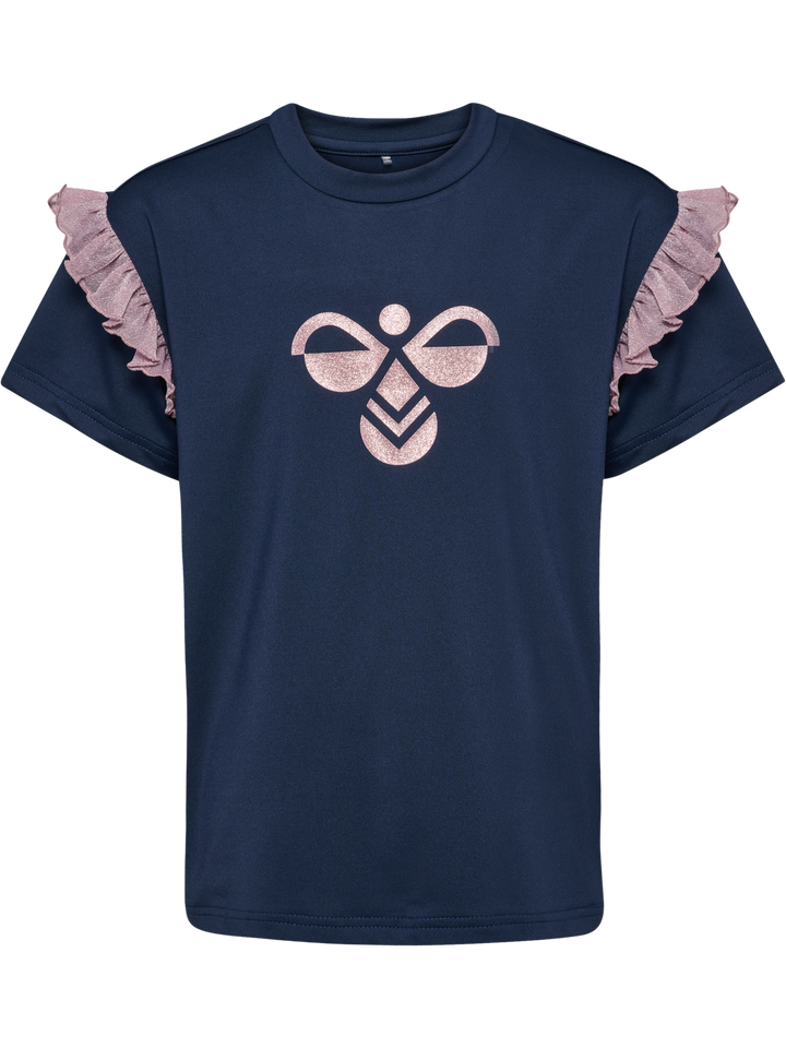 Hummel Hmljr Mix Glitter T-Shirt S/S - black iris