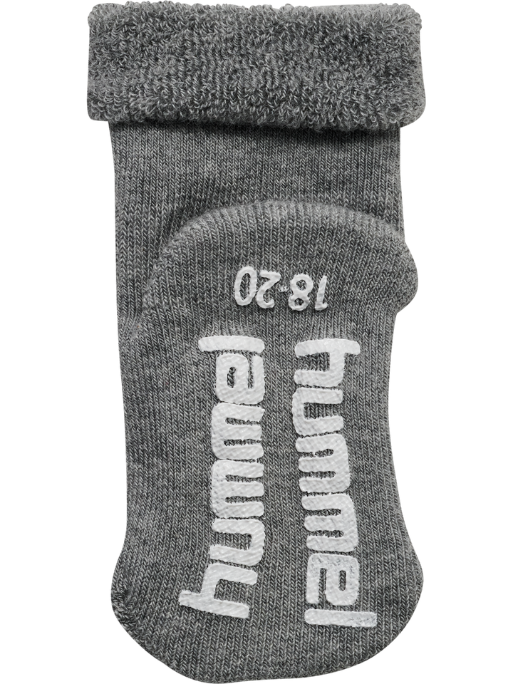 Hummel hmlMINI NON SLIP 3-PACK SOCK - GREY MELANGE