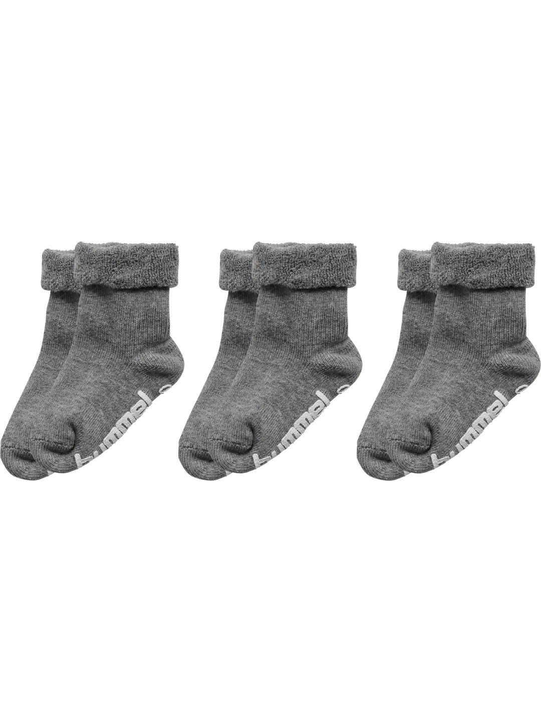 Hummel hmlMINI NON SLIP 3-PACK SOCK - GREY MELANGE