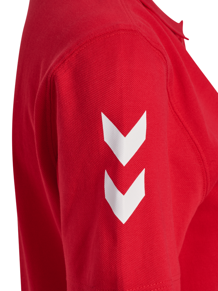 Hummel hmlGO 2.0 CHEVRON POLO WOMAN - TRUE RED