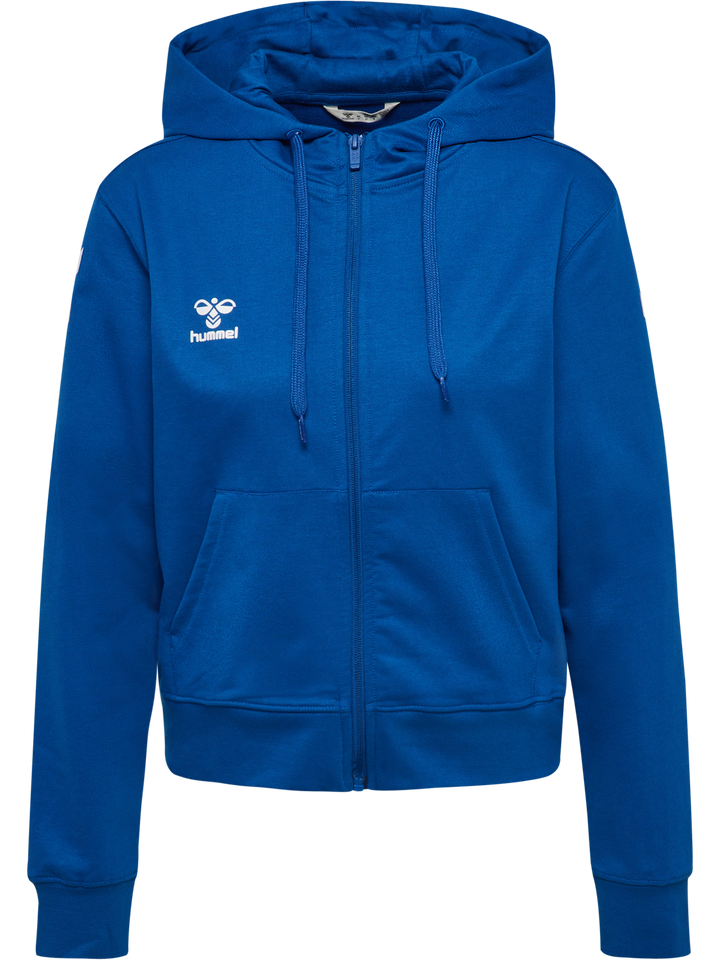 Hummel hmlGO 2.0 CHEVRON ZIP HOODIE WOMAN - TRUE BLUE