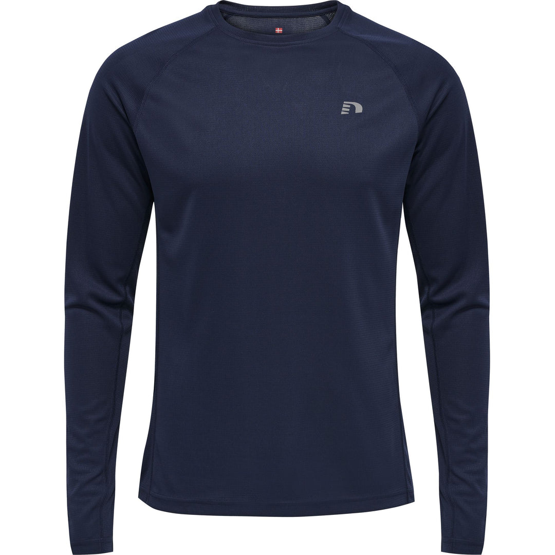 newline Men Core Running T-Shirt L/S - black iris
