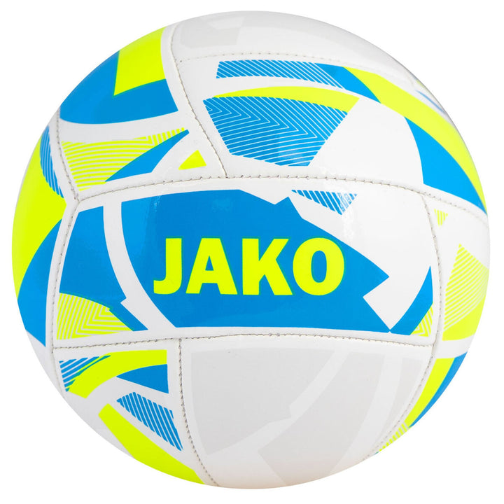 Jako Miniball Iconic - weiß/jako blau/neongelb