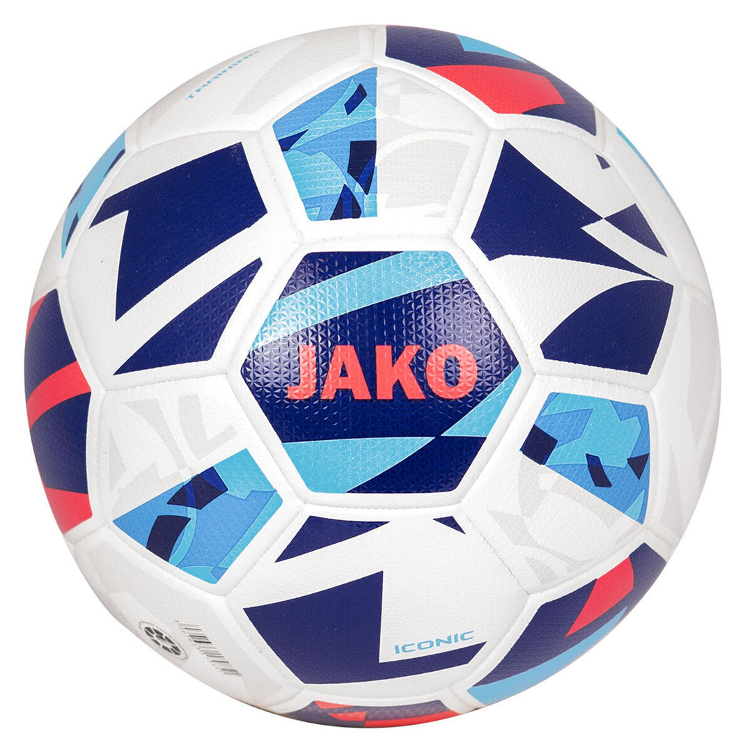Jako Trainingsball Iconic - weiß/navy/coral