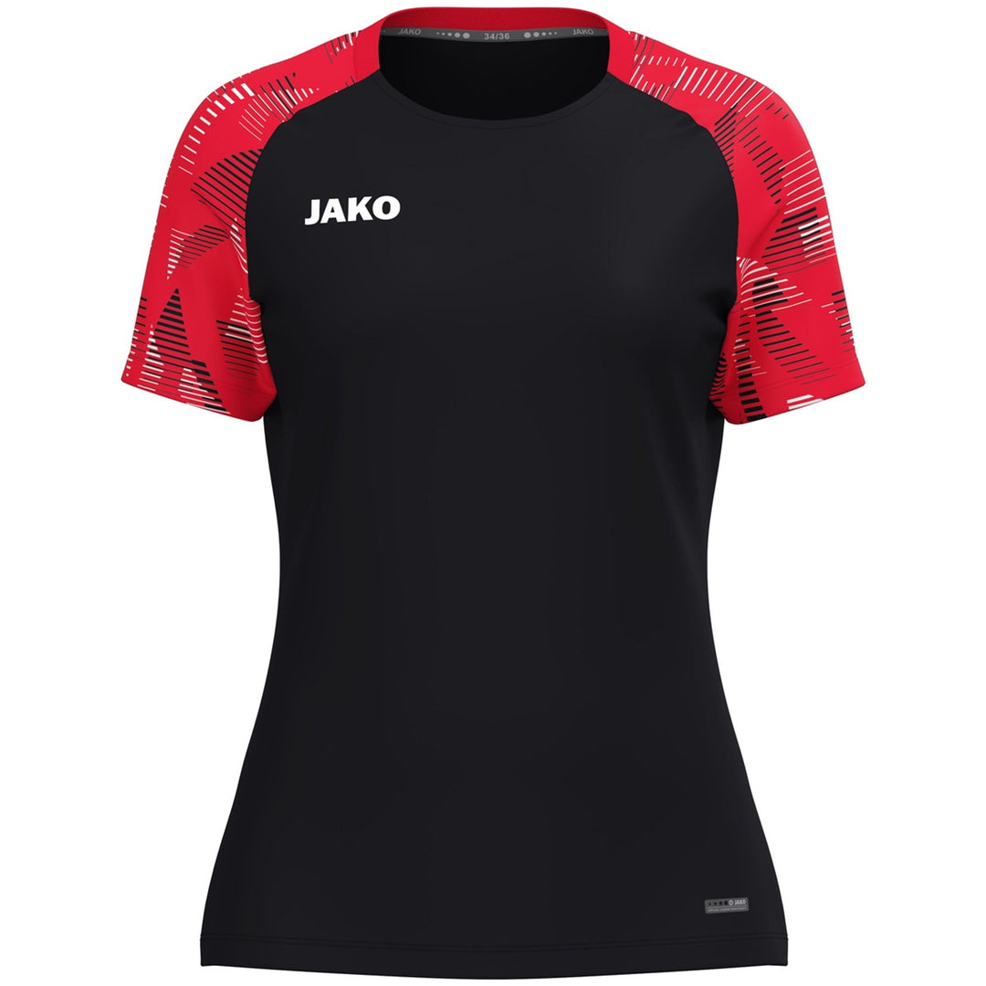 Jako T-Shirt Sonic Damen - schwarz/rot
