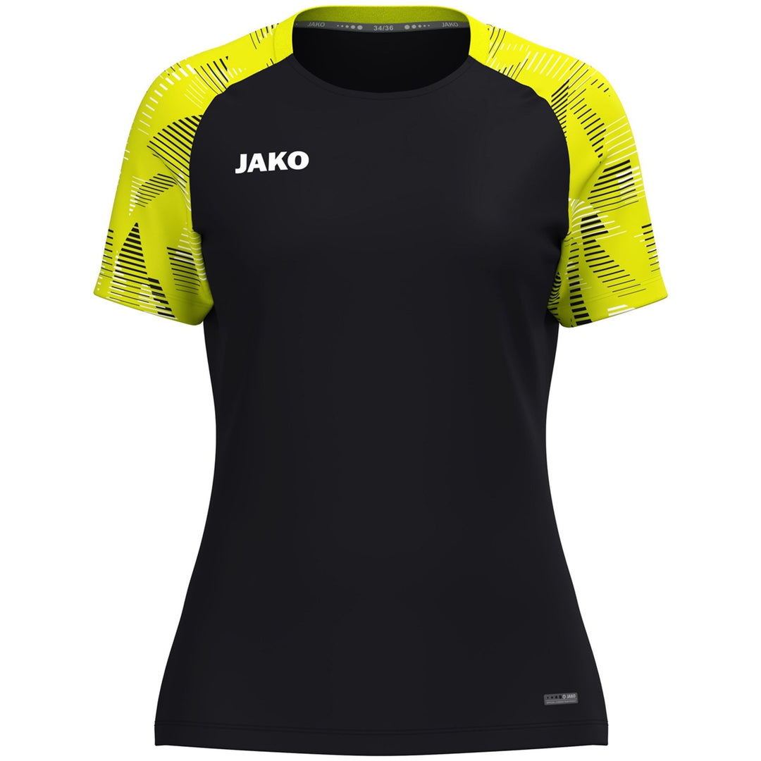 Jako T-Shirt Sonic Damen - schwarz/neongelb