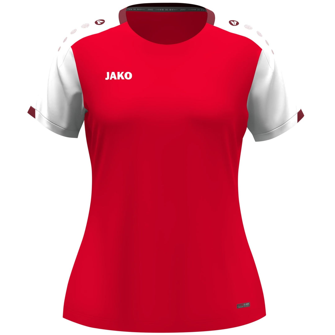 Jako T-Shirt Dynamic Damen - rot/weiß/dunkelrot