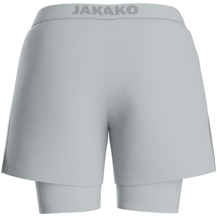Jako 2-In-1 Short Power - hellgrau