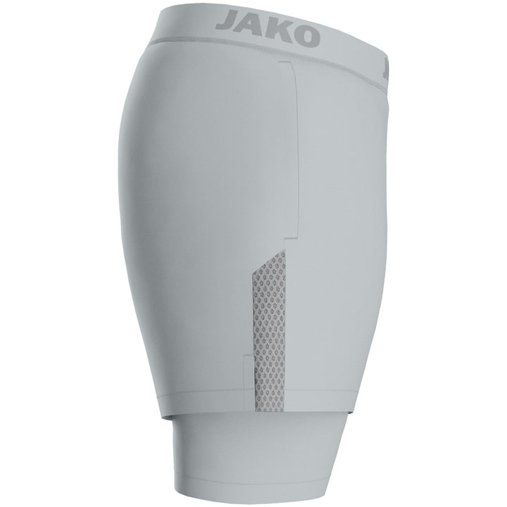 Jako 2-In-1 Short Power - hellgrau