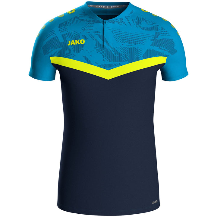 Jako Polo Iconic - marine/jako blau/neongelb