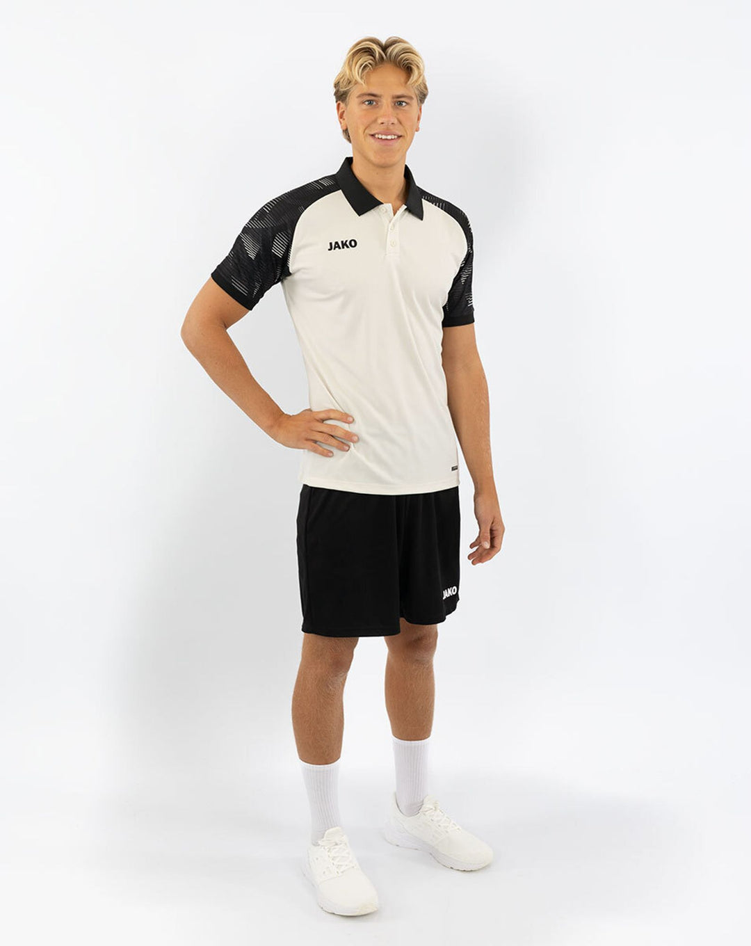 Jako Polo Sonic - off white/schwarz