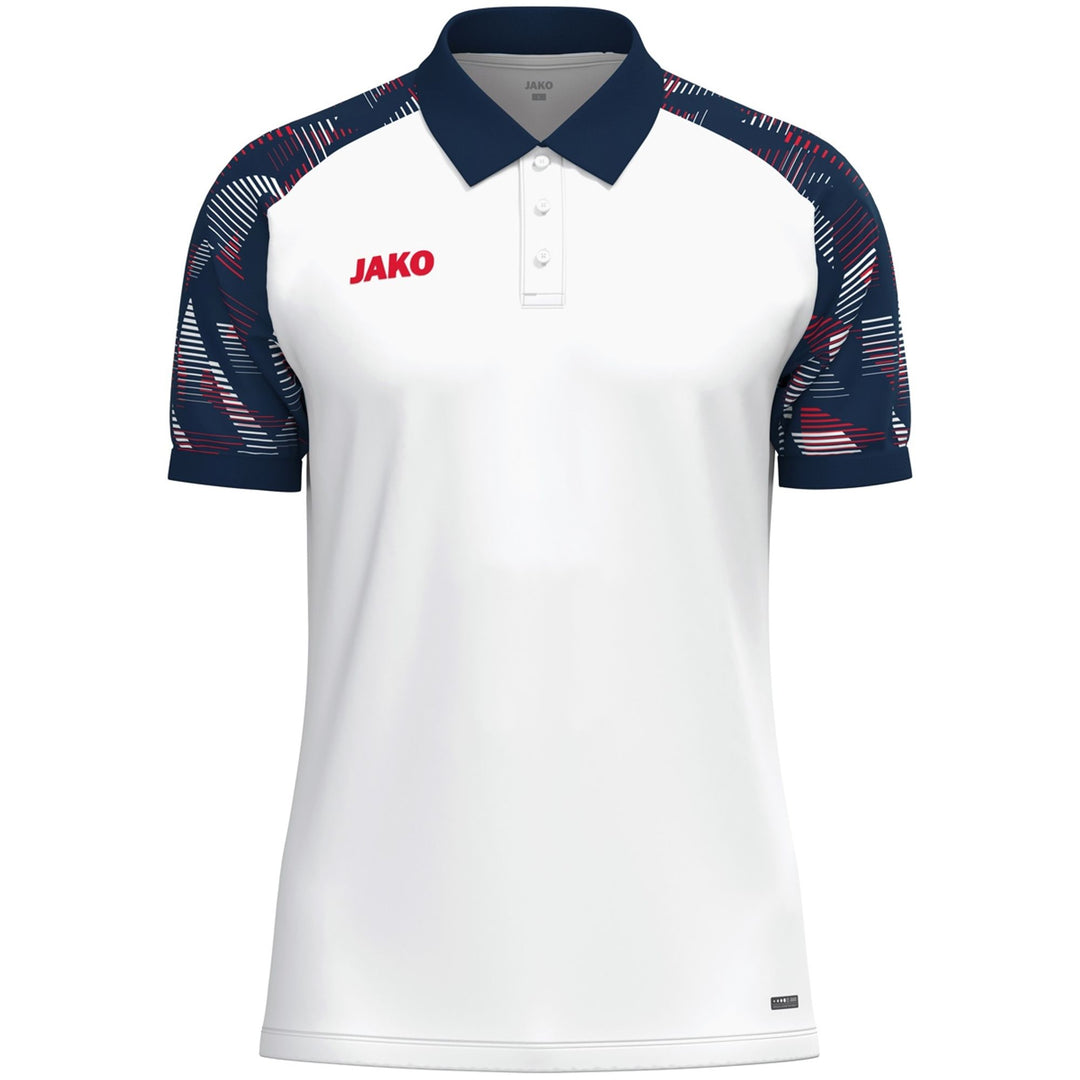 Jako Polo Sonic - weiß/marine/rot