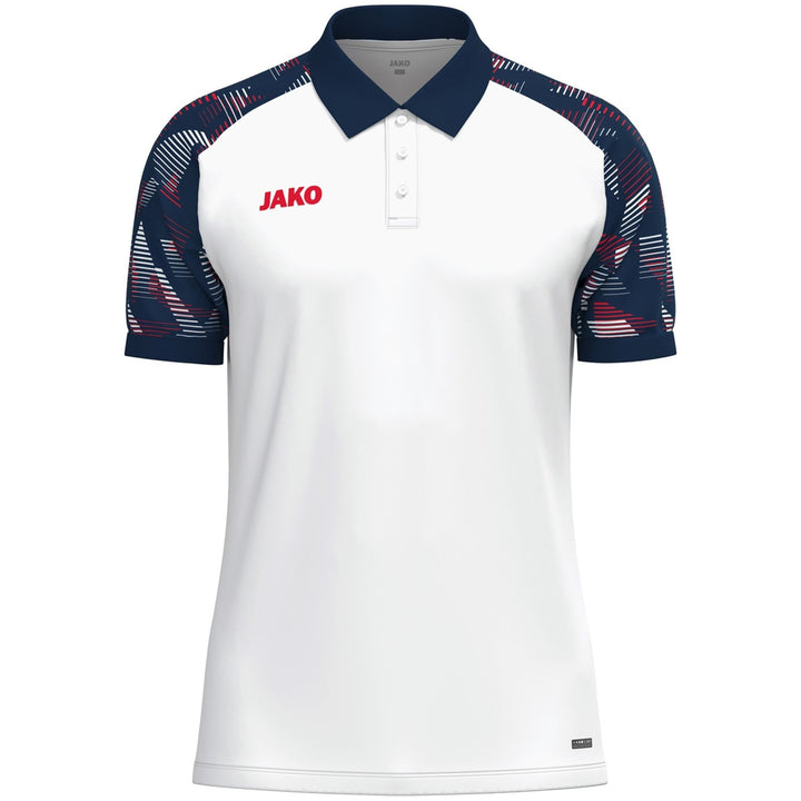 Jako Polo Sonic - weiß/marine/rot