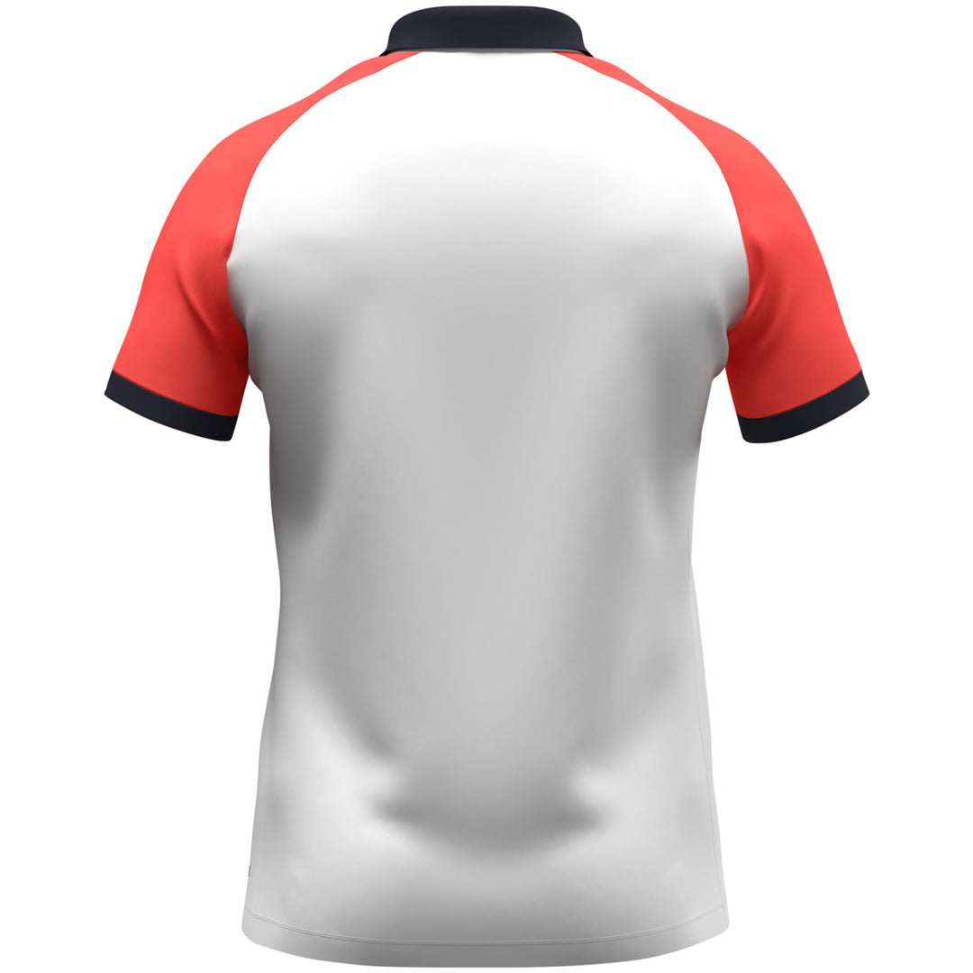 Jako Polo Dynamic - weiß/coral/marine