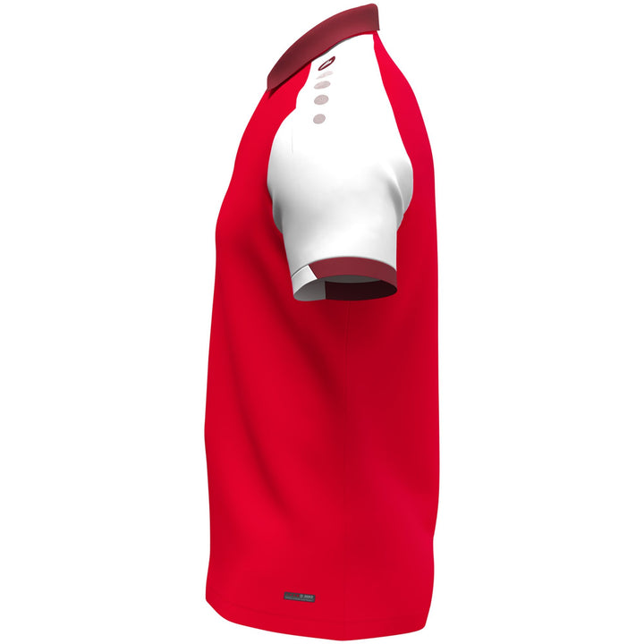 Jako Polo Dynamic - rot/weiß/dunkelrot