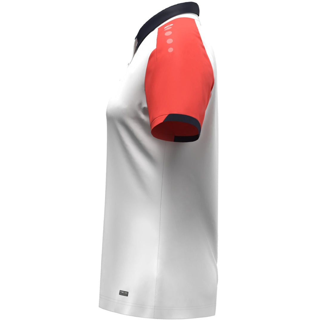 Jako Polo Dynamic Damen - weiß/coral/marine