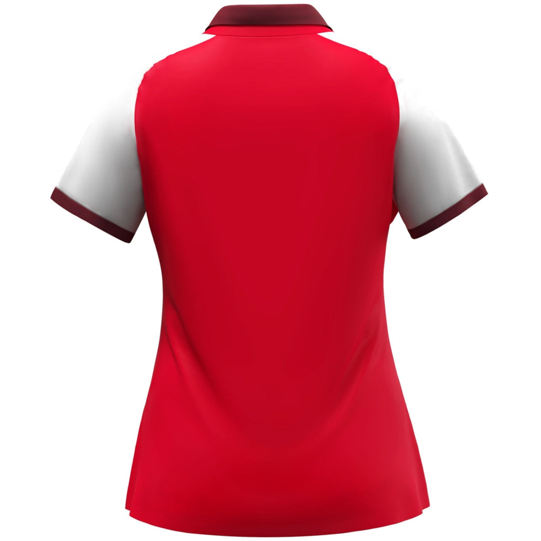 Jako Polo Dynamic Damen - rot/weiß/dunkelrot