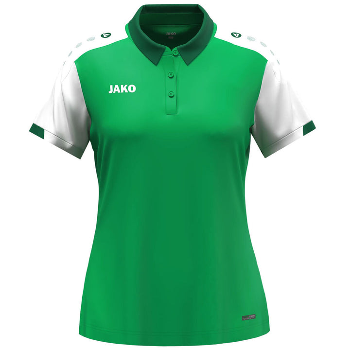 Jako Polo Dynamic Damen - grün/weiß/dunkelgrün