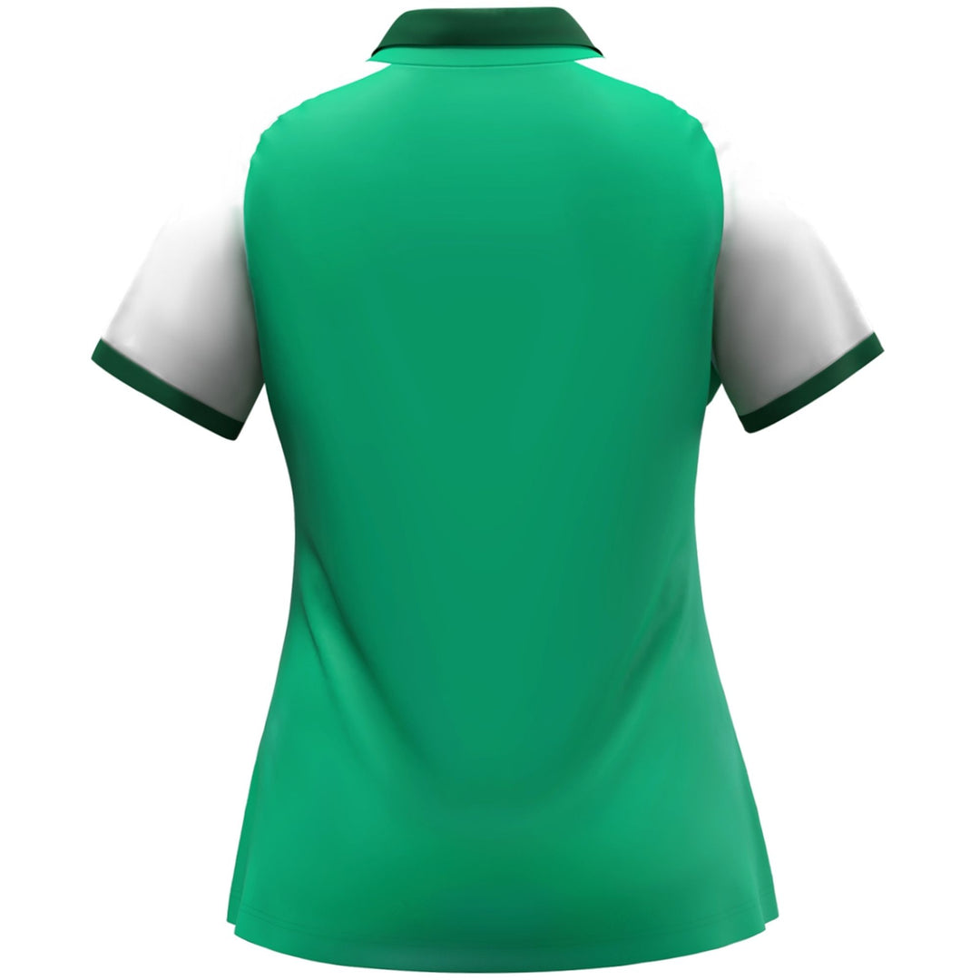 Jako Polo Dynamic Damen - grün/weiß/dunkelgrün