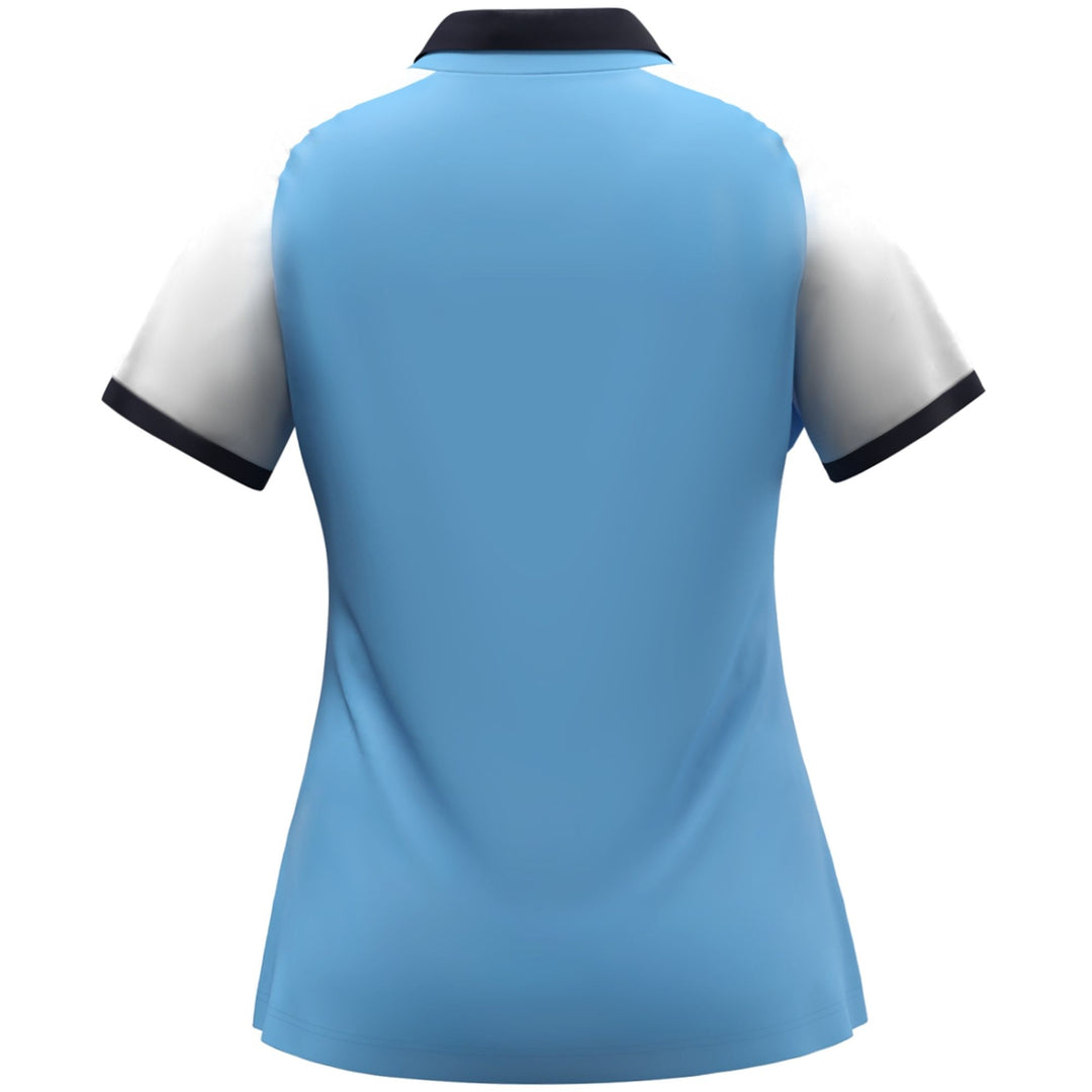 Jako Polo Dynamic Damen - skyblue/weiß/marine