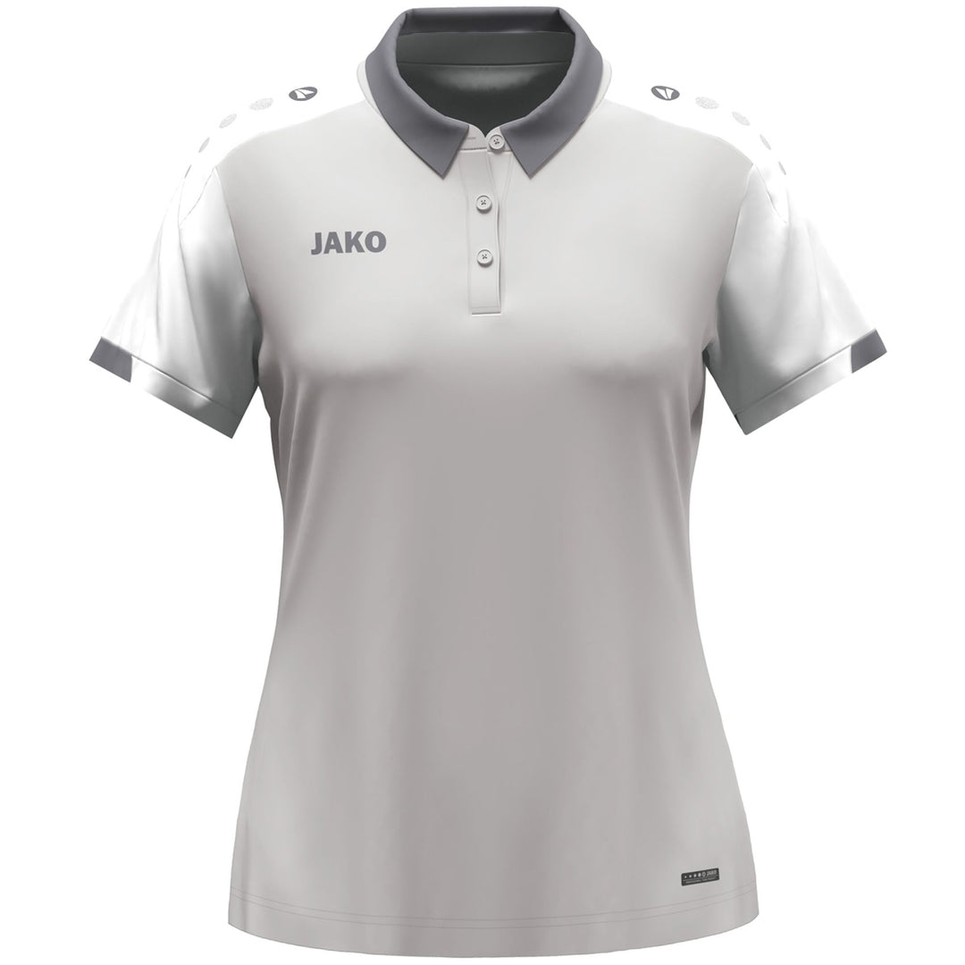 Jako Polo Dynamic Damen - hellgrau/weiß/grau