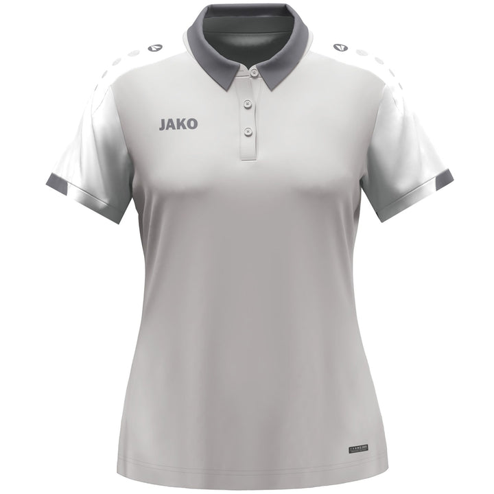 Jako Polo Dynamic Damen - hellgrau/weiß/grau
