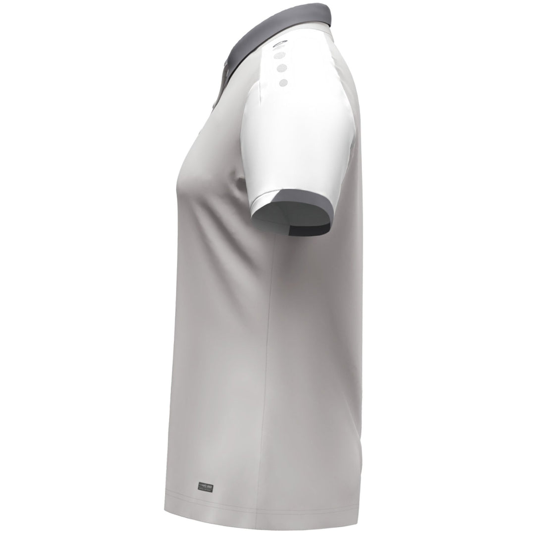 Jako Polo Dynamic Damen - hellgrau/weiß/grau