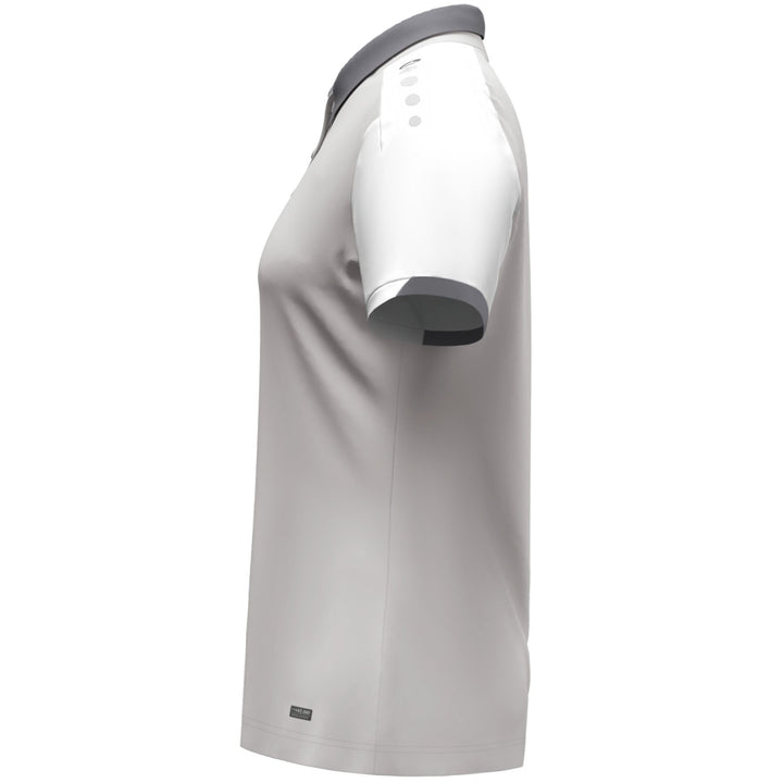 Jako Polo Dynamic Damen - hellgrau/weiß/grau