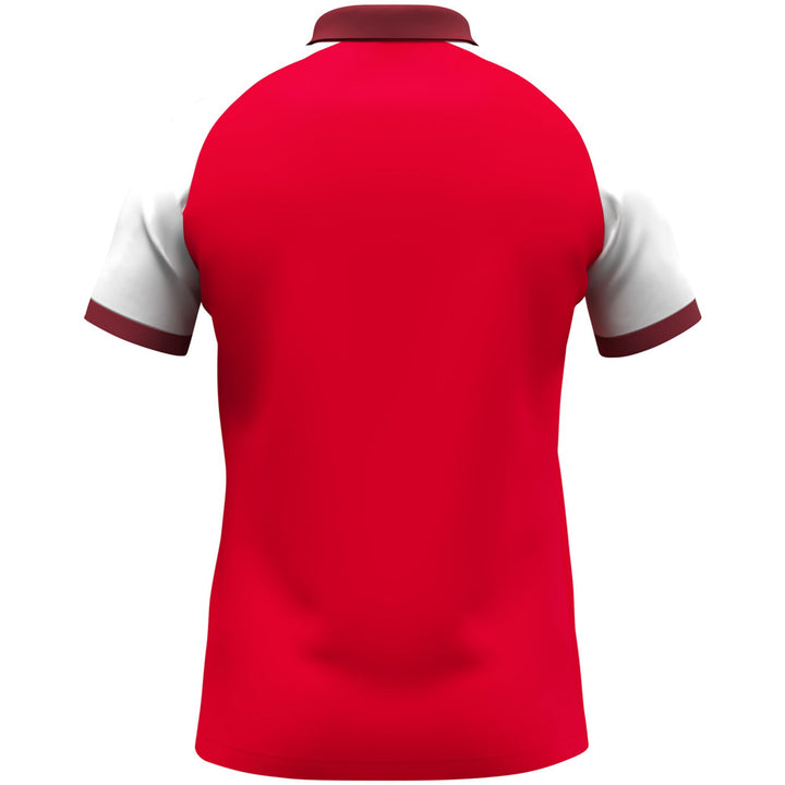 Jako Polo Dynamic - rot/weiß/dunkelrot