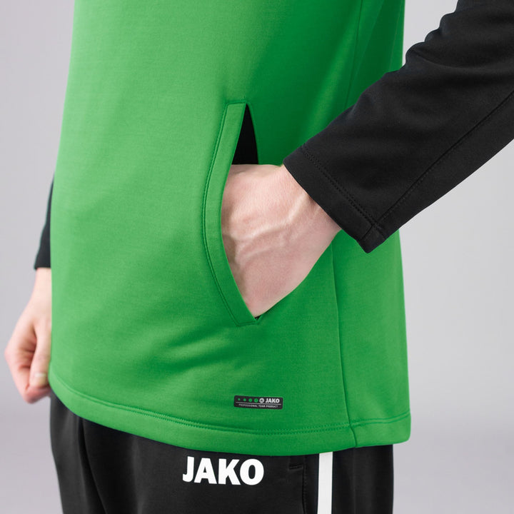 Jako Kapuzensweat Performance - soft green/schwarz