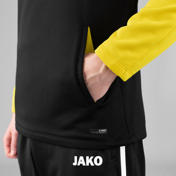 Jako Kapuzensweat Performance - schwarz/soft yellow