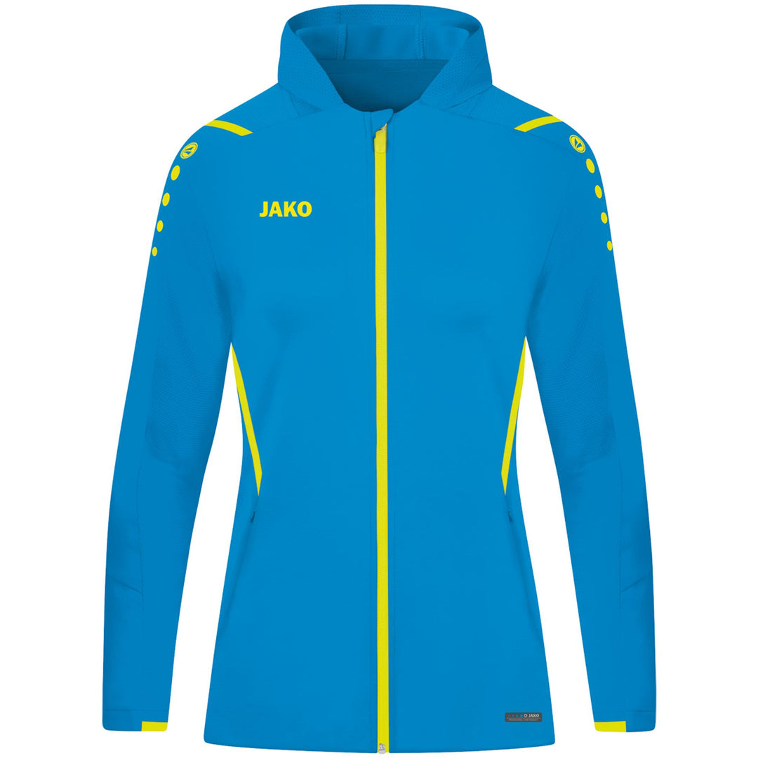 Jako Trainingsjacke Challenge Mit Kapuze - jako blau/neongelb