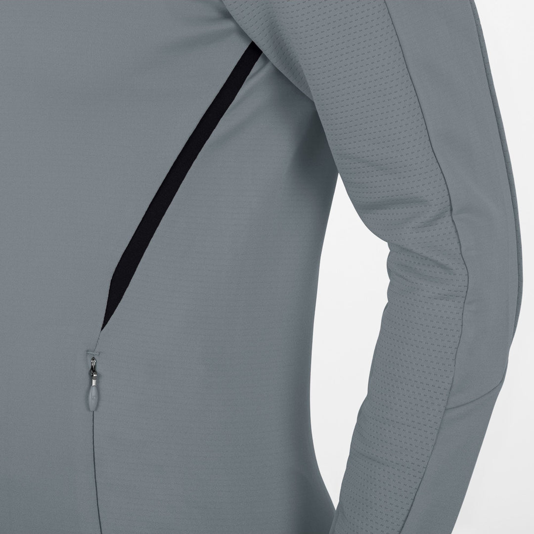 Jako Trainingsjacke Challenge Mit Kapuze - steingrau/schwarz