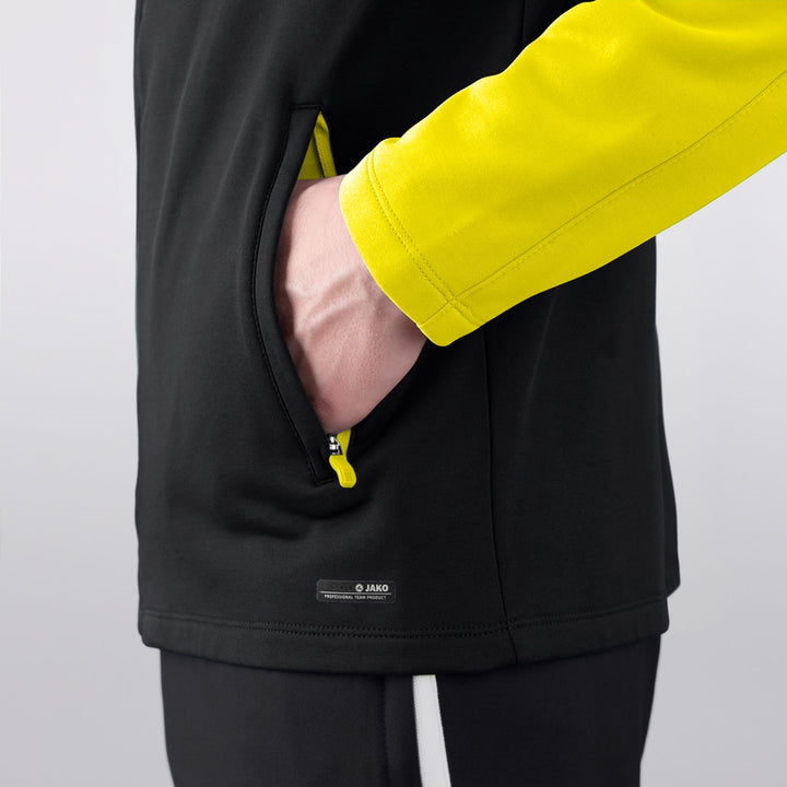 Jako Kapuzenjacke Performance - schwarz/soft yellow