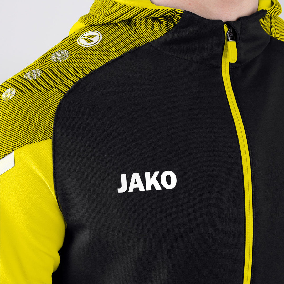 Jako Kapuzenjacke Performance - schwarz/soft yellow